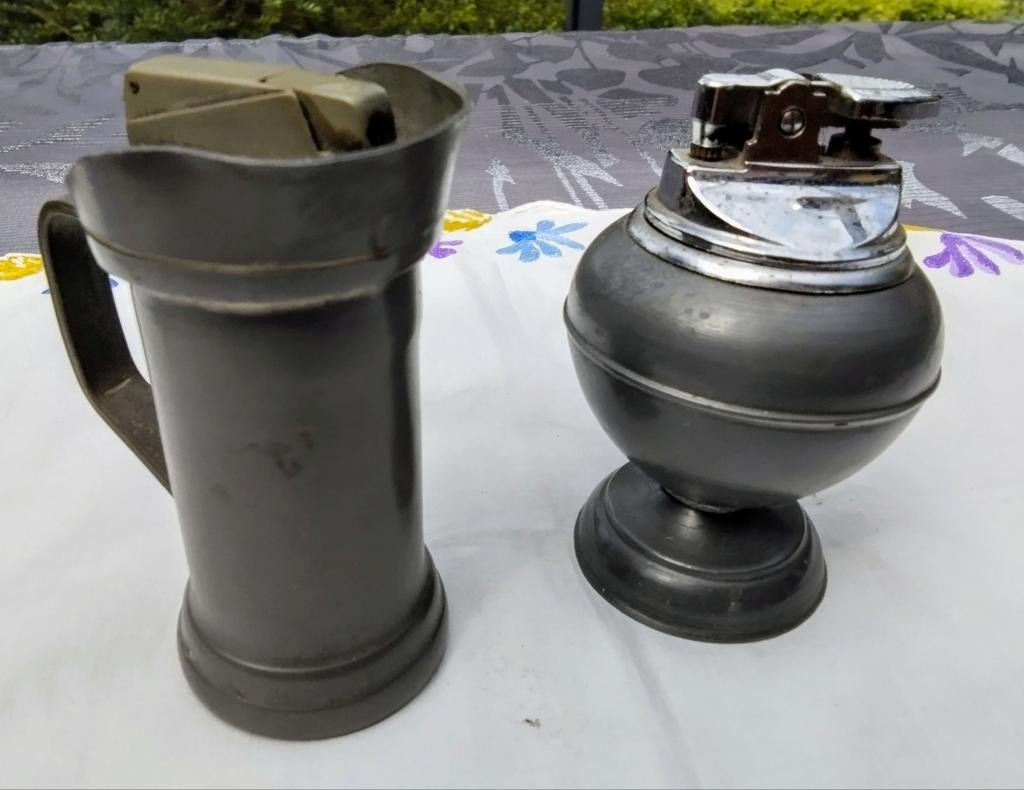 2 Tinnen Gasaanstekers - Vintage Design, Verzamelen, Ophalen of Verzenden