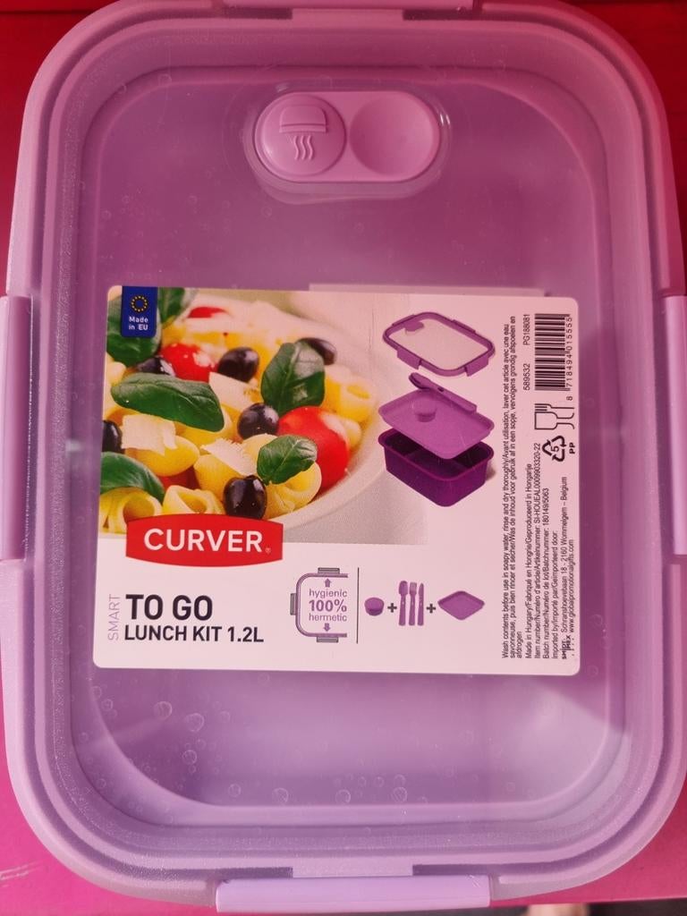 Curver Smart To Go Lunch Kit 1.2L - Nieuw, Ophalen, Paars, Kunststof, Nieuw