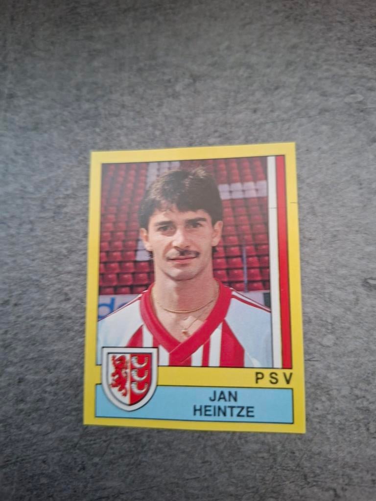 Panini sticker Voetbal 90. Speler Jan Heintze PSV Eindhoven., Verzenden, Zo goed als nieuw, Sticker