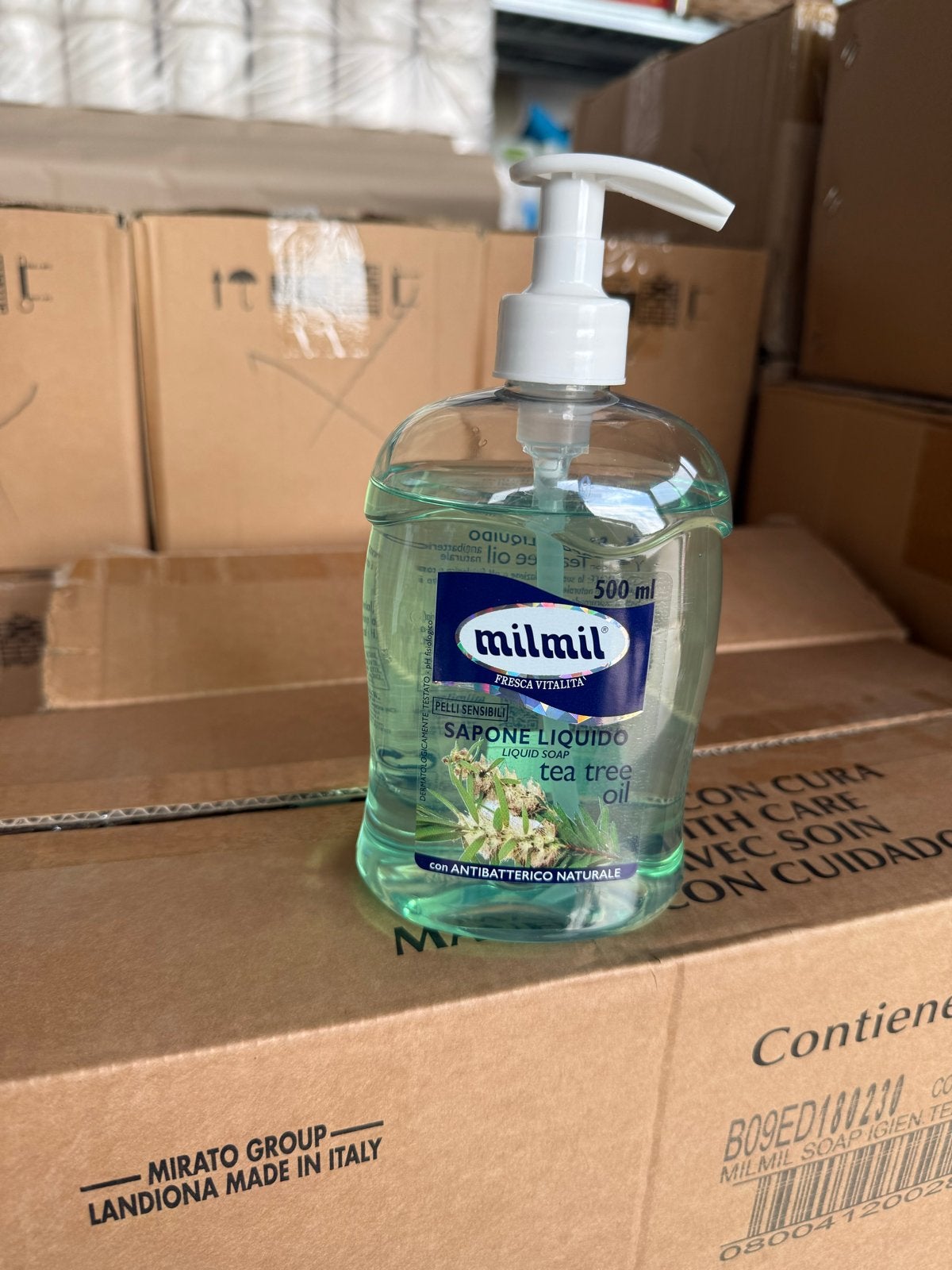 Milmil Vloeibare Zeep met Tea Tree Olie - 500 ml, Ophalen of Verzenden, Nieuw, Overige typen