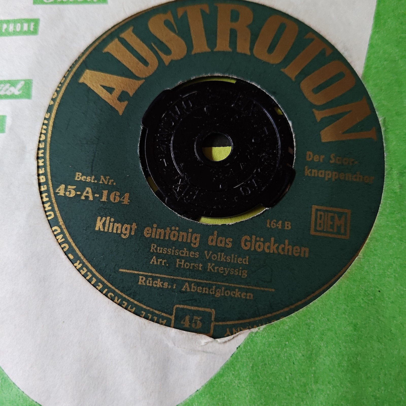 Austroton A-164: Klingt eintönig das Glöckchen / Abendglo, Cd's en Dvd's, Gebruikt, Wereldmuziek, 7 inch, Ophalen of Verzenden