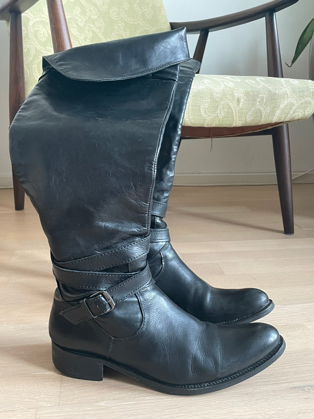 Buffalo leren hoge laarzen zwart maat 41, Kleding | Dames, Hoge laarzen, Zwart, Ophalen of Verzenden, Gedragen