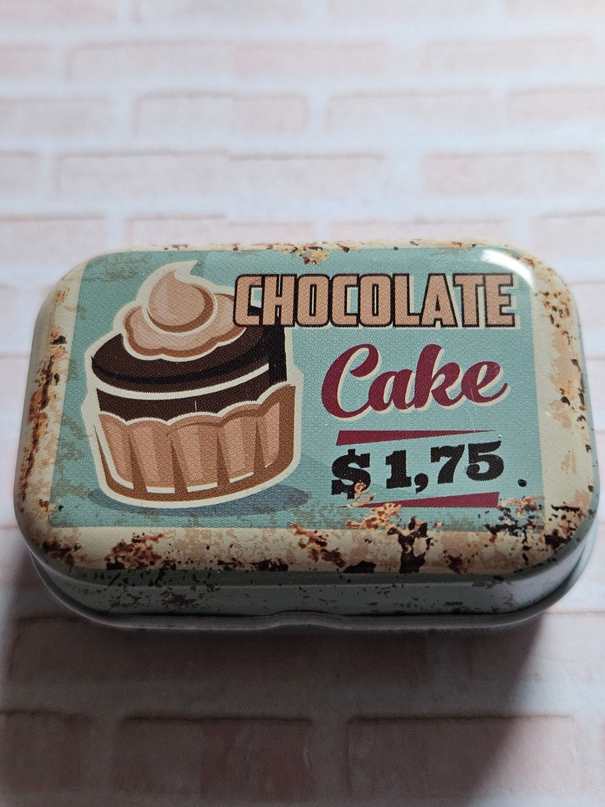 Vintage Blikken Doosje 'Chocolate Cake' - Snoep/Opbergdoosje, Ophalen of Verzenden, Nieuw, Overige, Overige merken