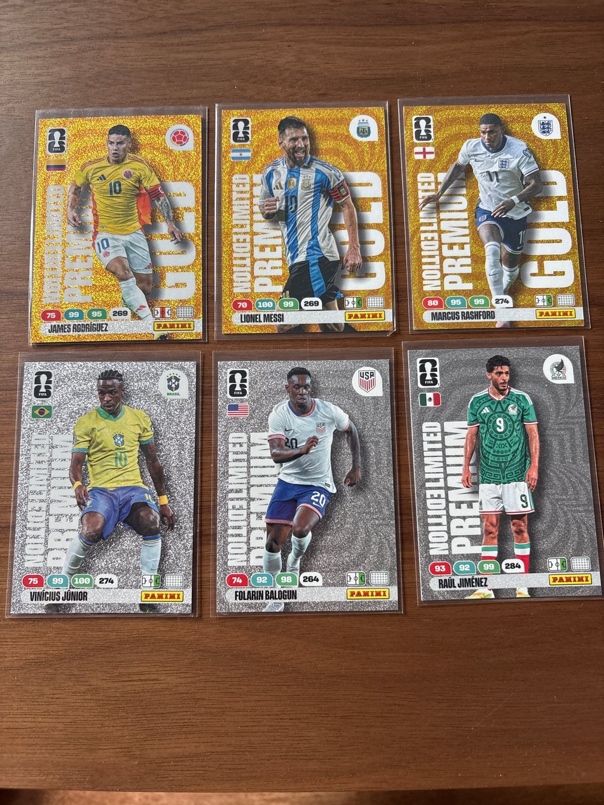 Panini Premium Goud / Zilver limited edition kaarten, Ophalen of Verzenden, Zo goed als nieuw, Meerdere plaatjes