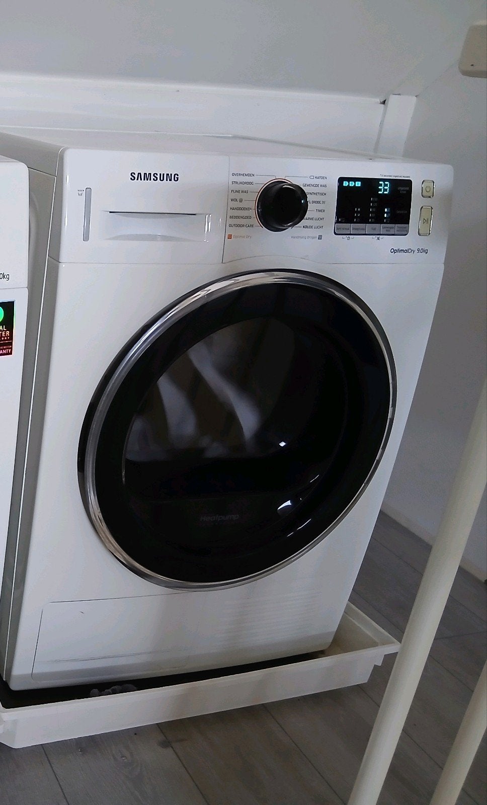 Samsung warmtepompdroger 9 kg, Witgoed en Apparatuur, Wasdrogers, Ophalen, Gebruikt, Overige typen, 8 tot 10 kg