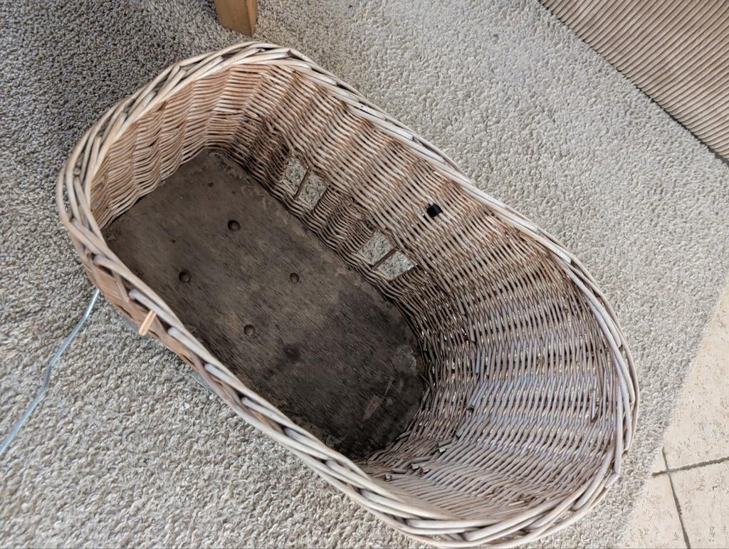 Rieten (honden) mand fiets, Ophalen of Verzenden