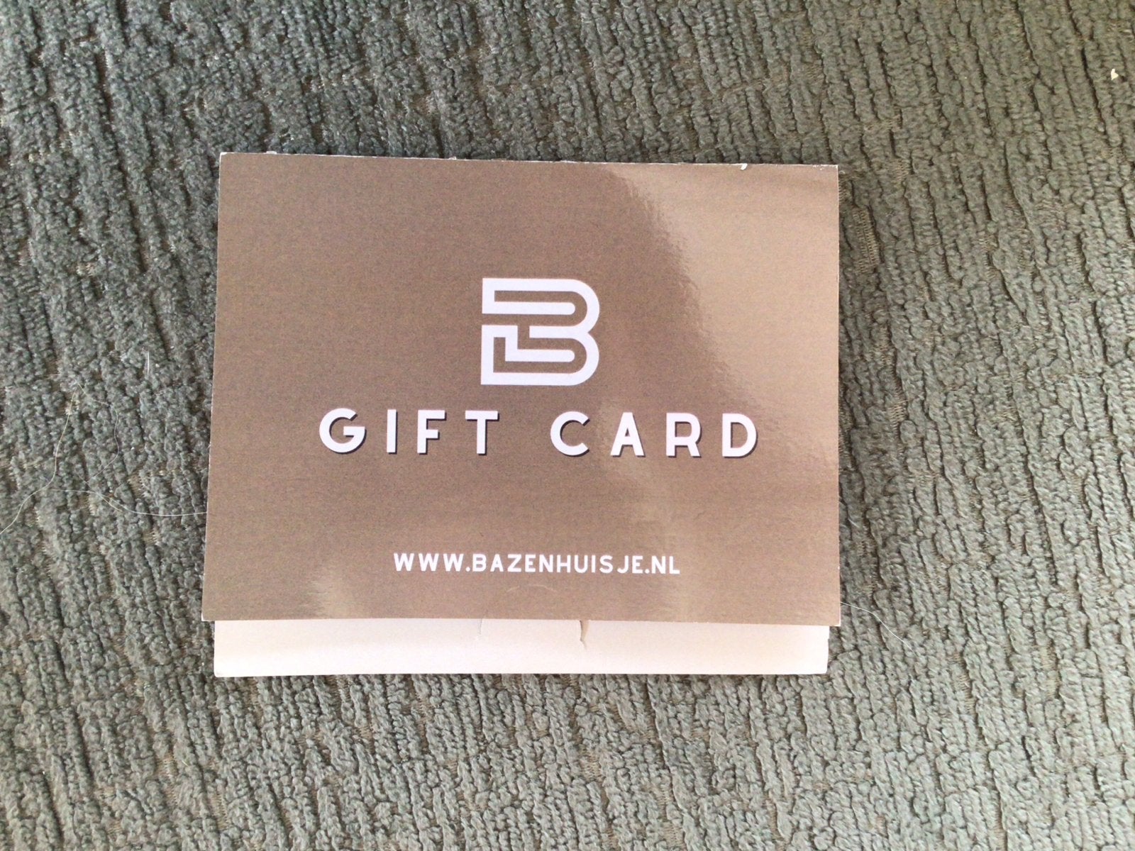Bazenhuisje gift card 25 euro, Eén persoon, Cadeaubon, Warenhuis- of Winkelbon