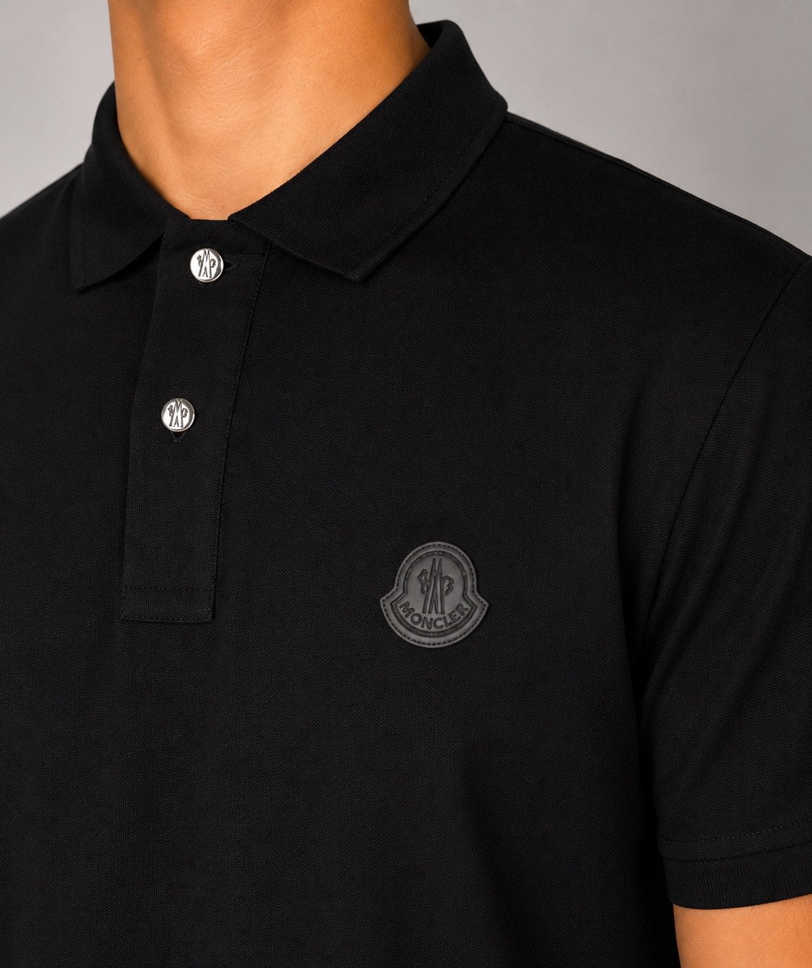 Moncler polo shirt tshirt zwart, Ophalen of Verzenden, Zo goed als nieuw