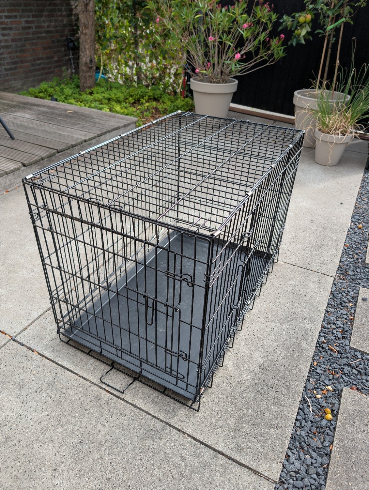 honden bench zwart - inklapbaar, Dieren en Toebehoren, Hondenhokken, Ophalen, Zo goed als nieuw, 75 tot 110 cm, Minder dan 65 cm