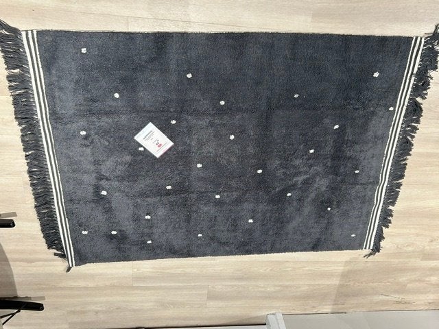 Vloerkleed Tapis Petit Emily Dot Antracite 170x120cm, Ophalen of Verzenden, Zo goed als nieuw, Kleed of Kussen