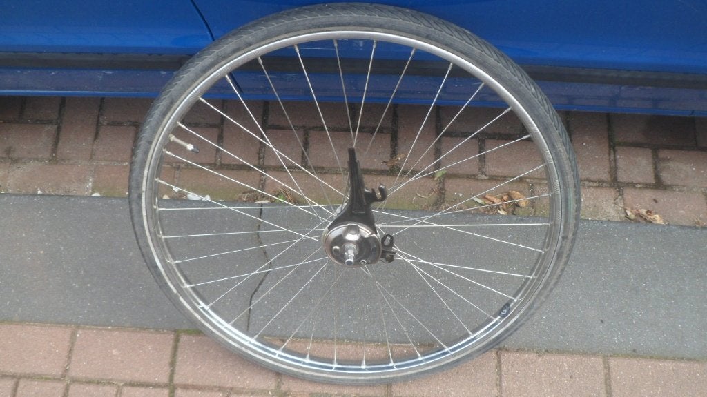 Voorwiel, 28 inch rollerbrake Shimano Nexus fietswiel band, Wiel, Gebruikt, Ophalen of Verzenden, Shimano