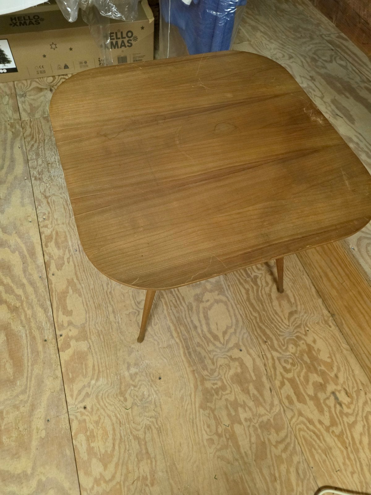 Vintage salon tafel jaren '60, Gebruikt, 50 tot 100 cm, Teakhout, Vintage, Jaren '60, Retro