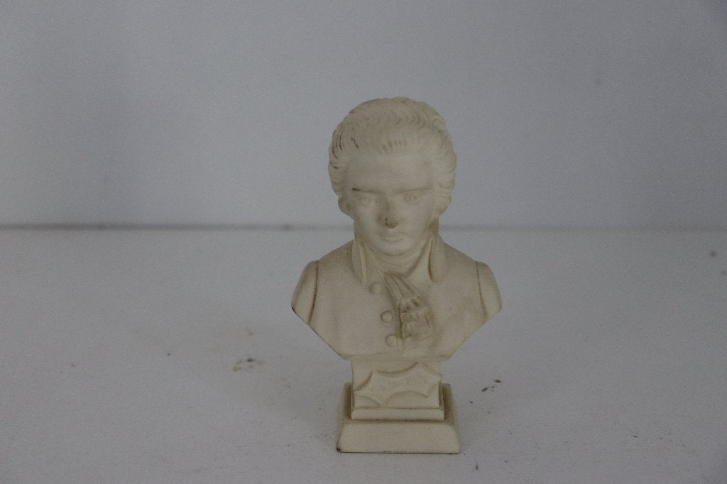 Klassiek Buste Beeldje Mozart (A. Giannelli, 1981) – 12 cm, Verzamelen, Beelden en Beeldjes, Ophalen of Verzenden, Zo goed als nieuw