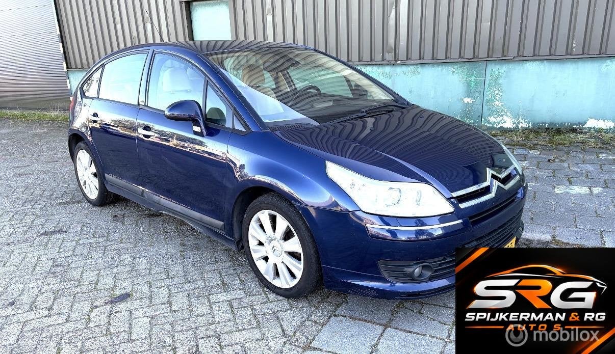 Citroen C4 2.0-16V Exclusive automaat, Gebruikt, 4 cilinders, Blauw, Origineel Nederlands