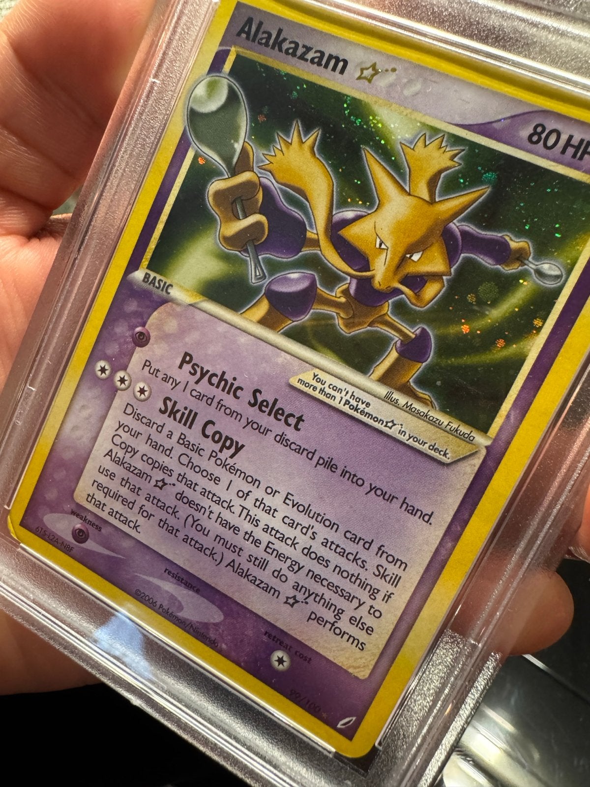 Shiny Gold Star Alakazam PSA 3 - Crystal Guardians, Hobby en Vrije tijd, Verzamelkaartspellen | Pokémon, Ophalen, Gebruikt, Losse kaart