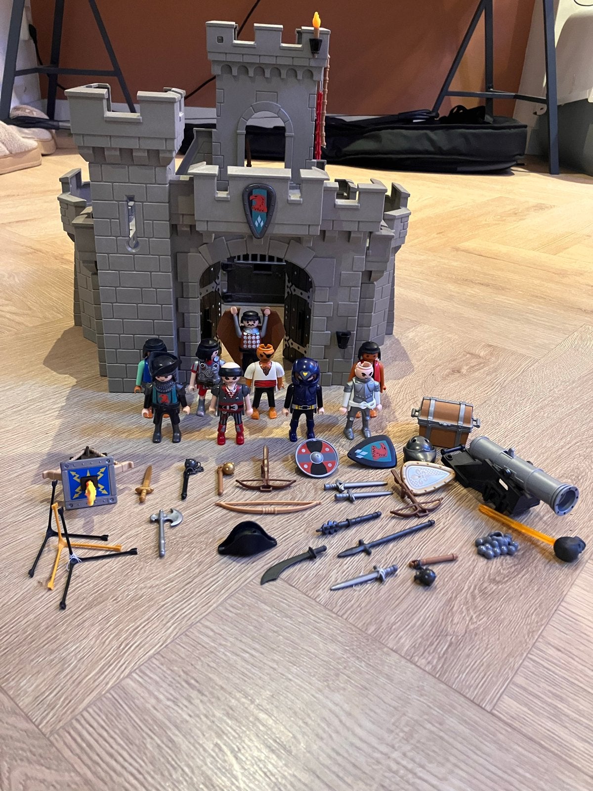 Playmobil Kasteel met Ridders en Accessoires, Ophalen, Gebruikt, Complete set, Kasteel/Fort