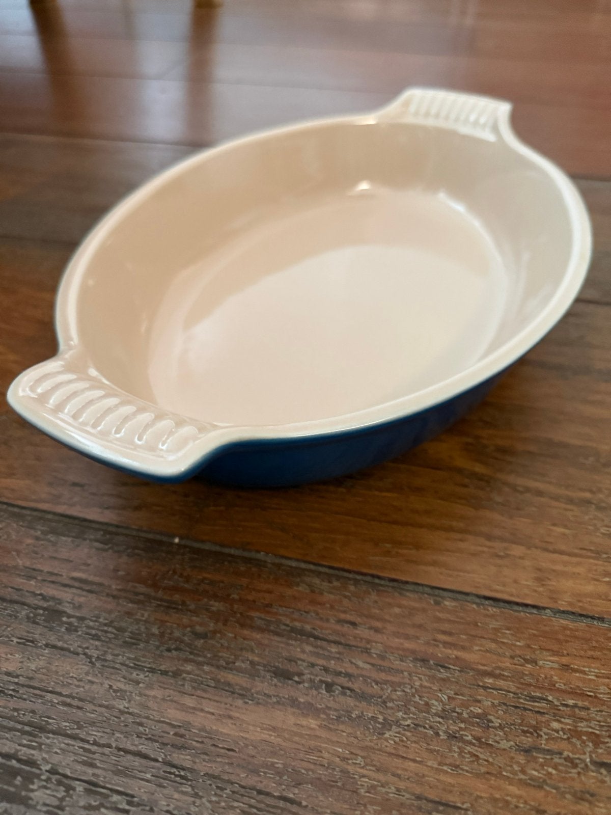 Le Creuset Ovenschaal - Blauw - Zo goed als nieuw, Zo goed als nieuw, Steen/keramiek, Le Creuset, Ophalen