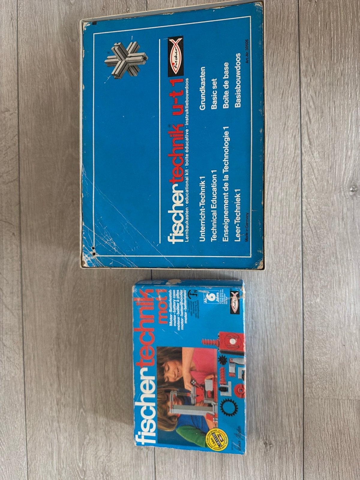 Fischertechnik U-T1 & Mot 1 Bouwdozen - Vintage Speelgoed, Ophalen, Gebruikt, Bouwen