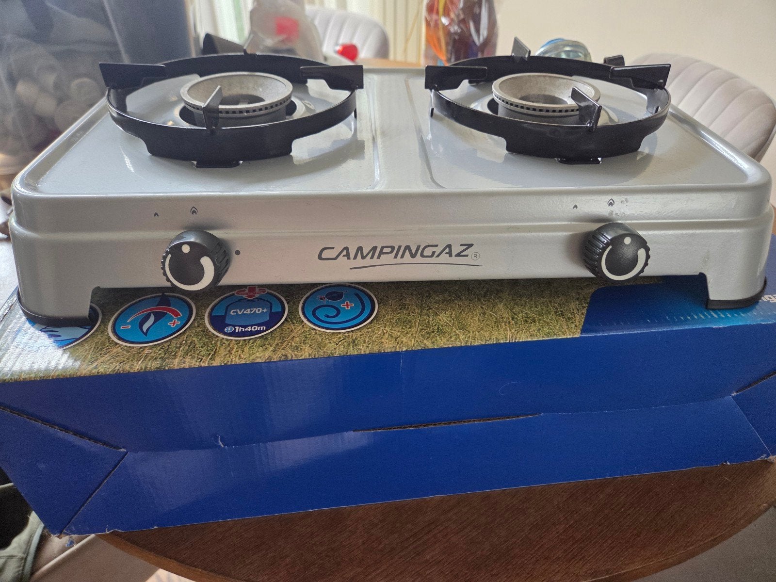 Campingaz kookstel 2 pitten, Ophalen, Zo goed als nieuw