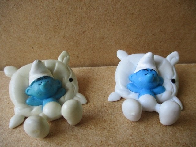 adv10810 smurfen poppetje 34, Verzamelen, Ophalen, Smurfen, Gebruikt, Beeldje of Figuurtje