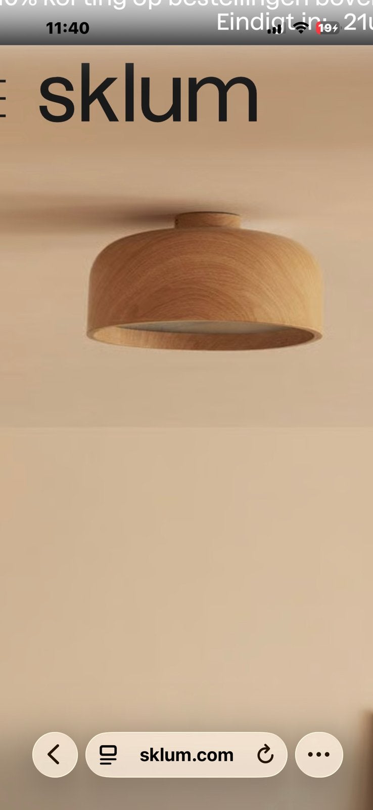 Skum hanglamp nieuw lichtbruin, Huis en Inrichting, Lampen | Hanglampen, Ophalen of Verzenden, Nieuw, Minder dan 50 cm