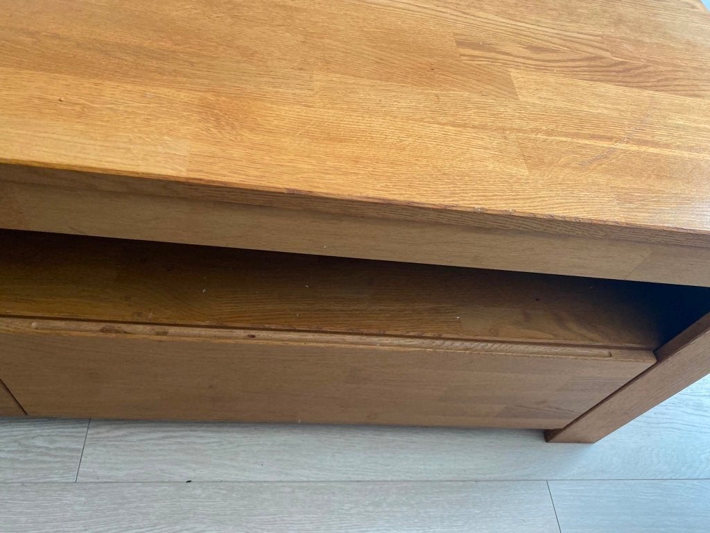 TV Meubel Gratis, Ophalen, 100 tot 150 cm, Eikenhout, Hout
