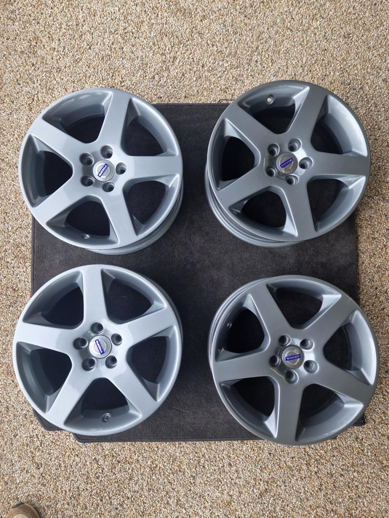 4 x Volvo V70 5 spaaks velgen, Antraciet gespoten, Auto-onderdelen, Banden en Velgen, Ophalen, Gebruikt, Velg(en), 17 inch