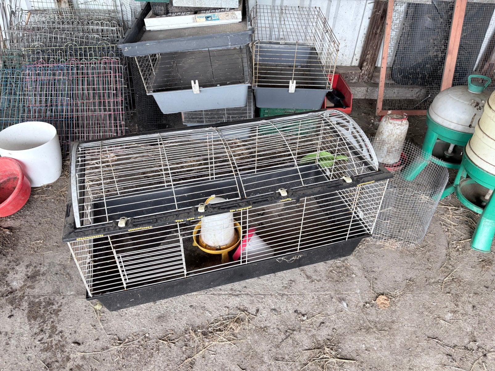 Binnenhokken konijn te koop., Kooi, Minder dan 75 cm, Zo goed als nieuw, Konijn