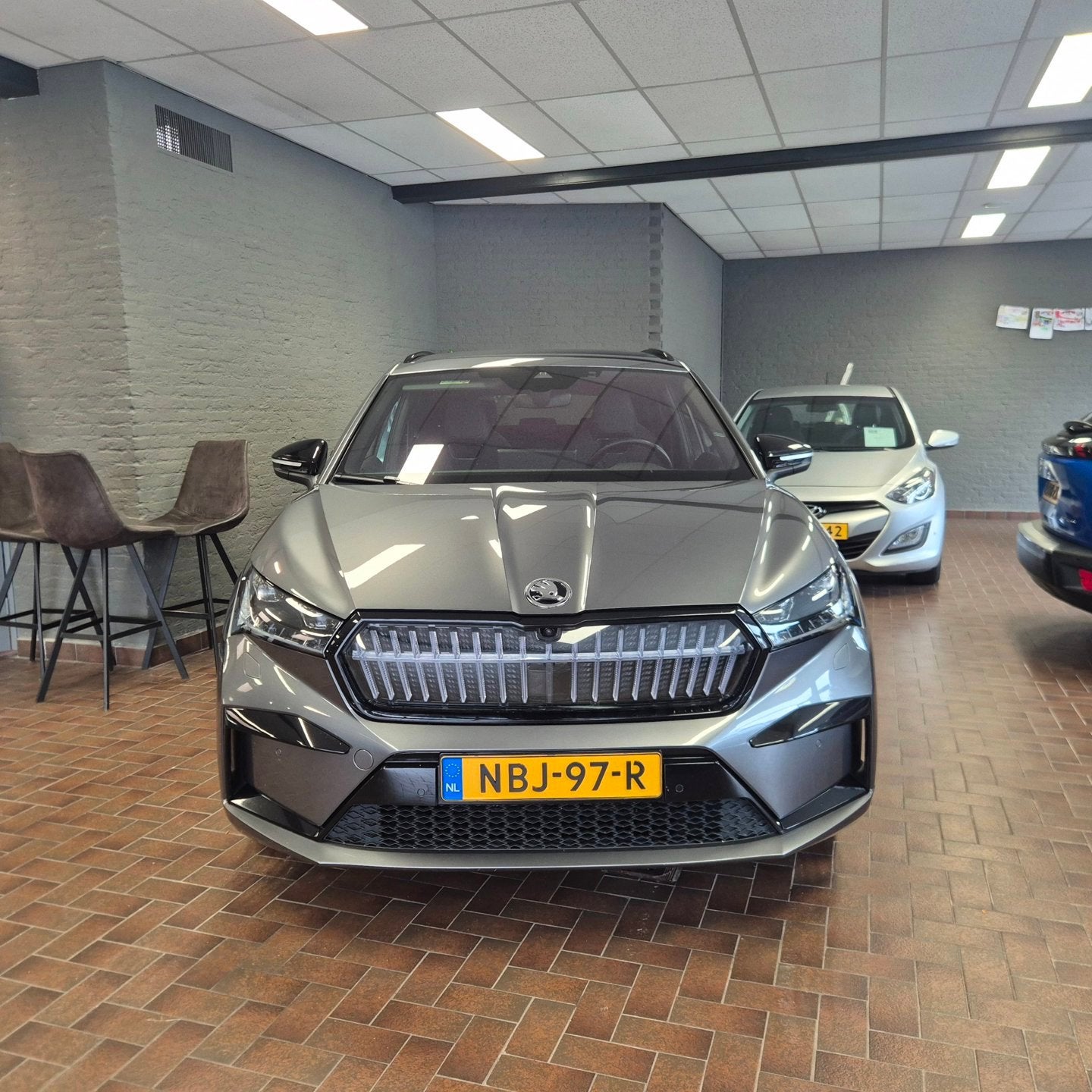 Skoda Enyaq iV 80X Sportline 265PK | Crystal Face | 360° |, Auto's, Automaat, Gebruikt, Adaptive Cruise Control, Enyaq