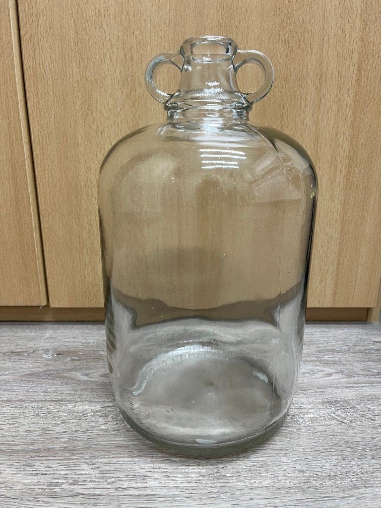 Glazen fles met 2 oren, Ophalen, Gebruikt, Glas