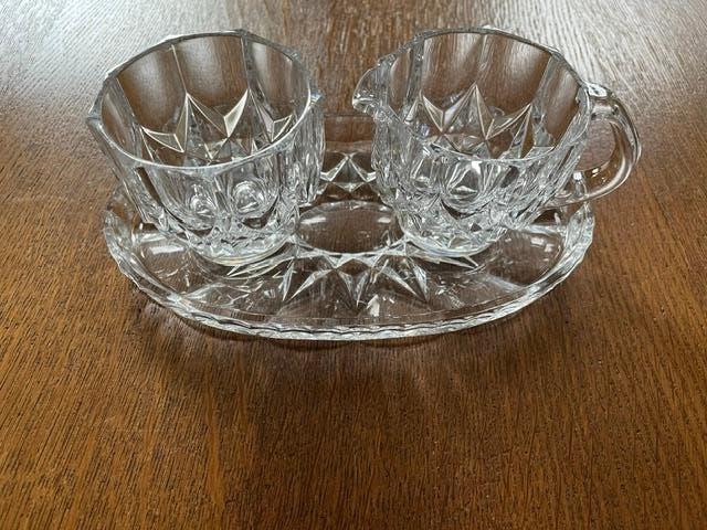 glas roomstel, Antiek en Kunst, Antiek | Glas en Kristal, Ophalen of Verzenden