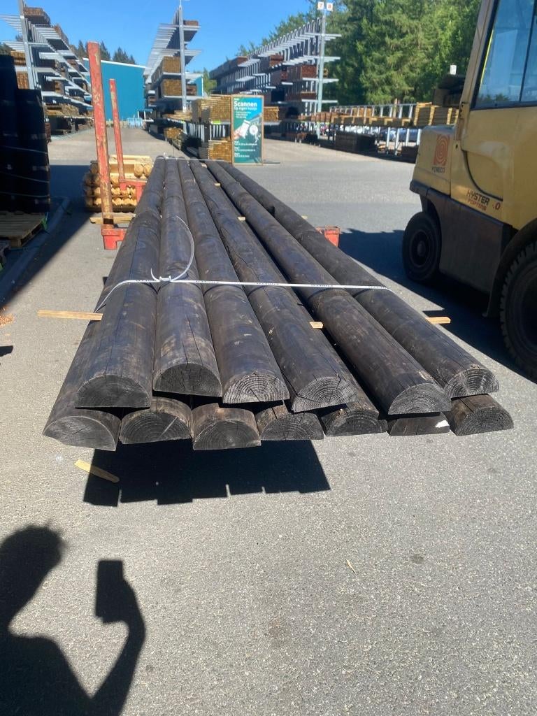 Halfronde palen dura 2 nr. 712, Ophalen, 250 cm of meer, Palen