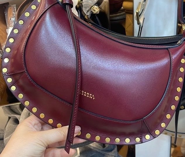 Isabel Marant Schoudertasje - Bordeauxrood met studs, Ophalen of Verzenden, Nieuw, Rood, Schoudertasje