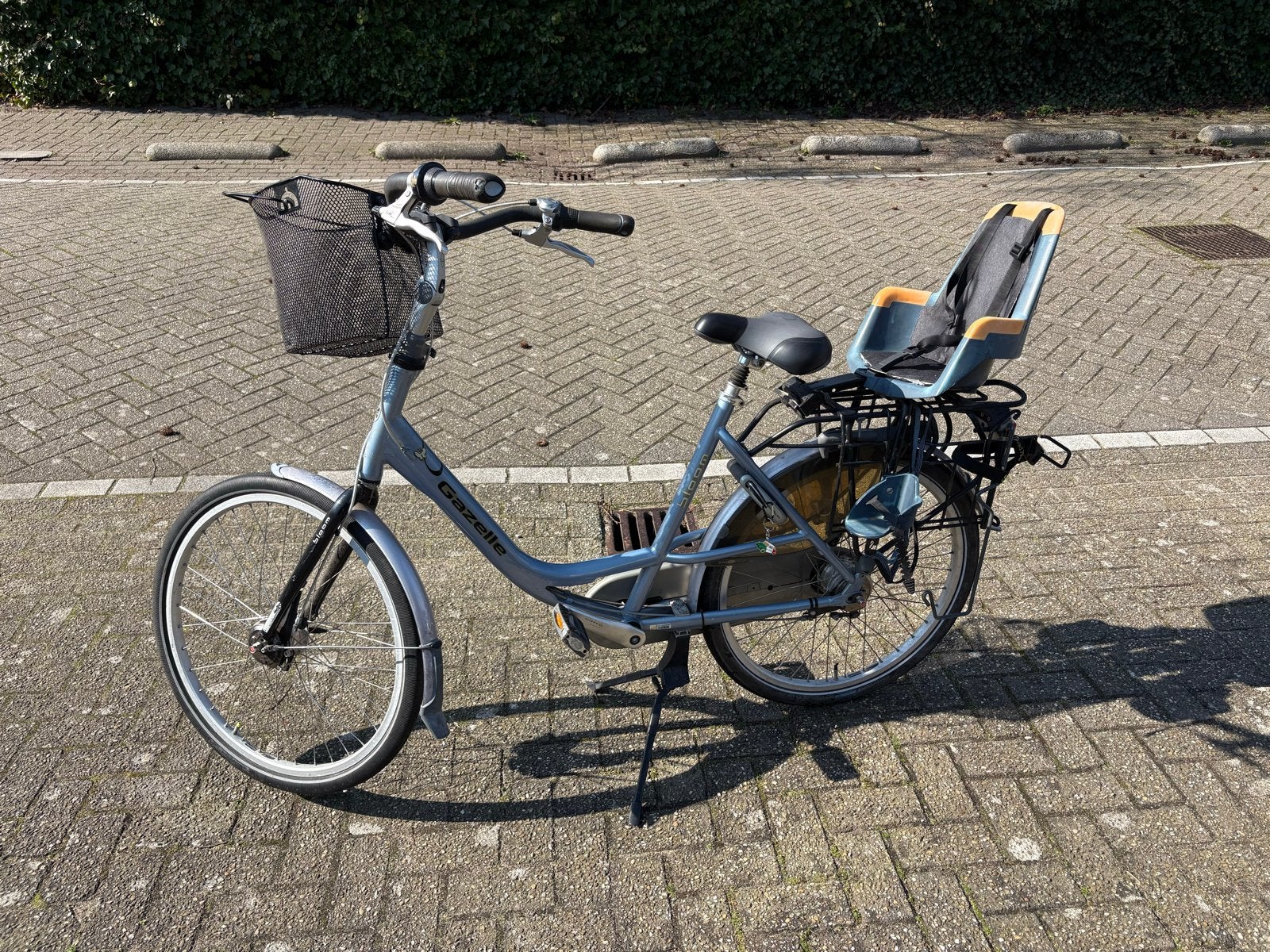 Gazelle Bloom moederfiets met achterzitje & mand buggydrager, Buggydrager, Ophalen of Verzenden, Gazelle, 53 tot 56 cm