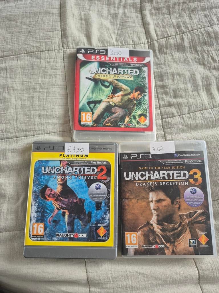 Uncharted PS3 Trilogie, Spelcomputers en Games, Avontuur en Actie, Gebruikt, 1 speler, Ophalen of Verzenden