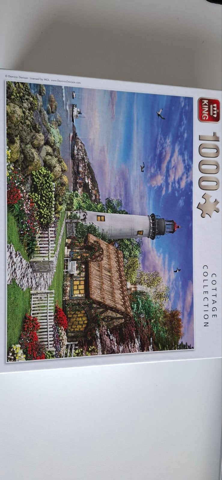 King puzzel 1000 st. cottage collection - old sea cottage, Ophalen of Verzenden, 500 t/m 1500 stukjes, Zo goed als nieuw