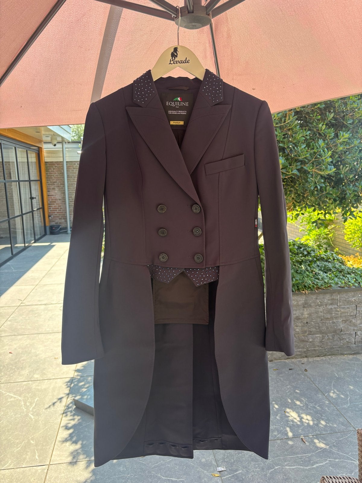 Equiline Marilyn slipjas navy, maat 42 (NL maat 38), Dieren en Toebehoren, Ophalen of Verzenden, Zo goed als nieuw, Dressuur, Bovenkleding