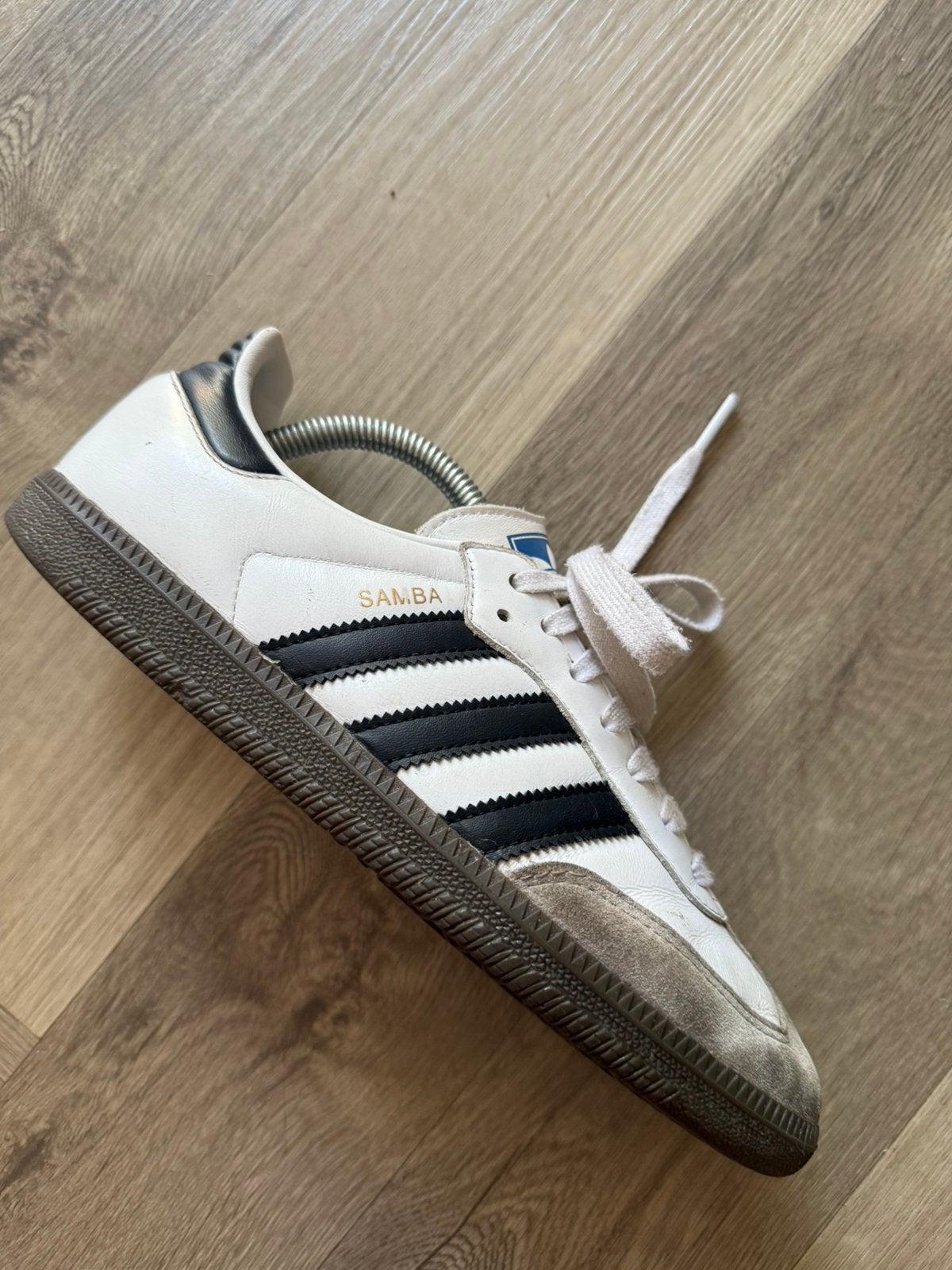 Adidas samba og white black 40 2/3, Ophalen of Verzenden, Gedragen, Wit, Sneakers of Gympen