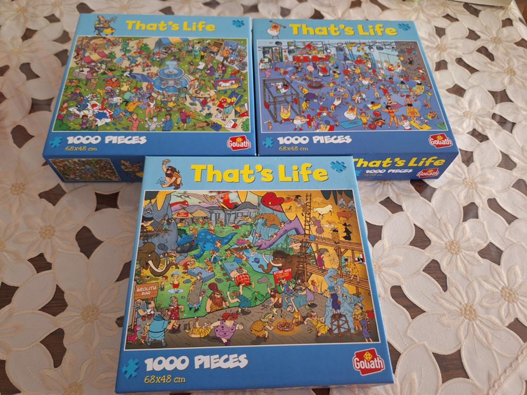 3 Puzzels. 1000 Stukjes. Compleet., Hobby en Vrije tijd, Ophalen of Verzenden, 500 t/m 1500 stukjes, Zo goed als nieuw, Legpuzzel