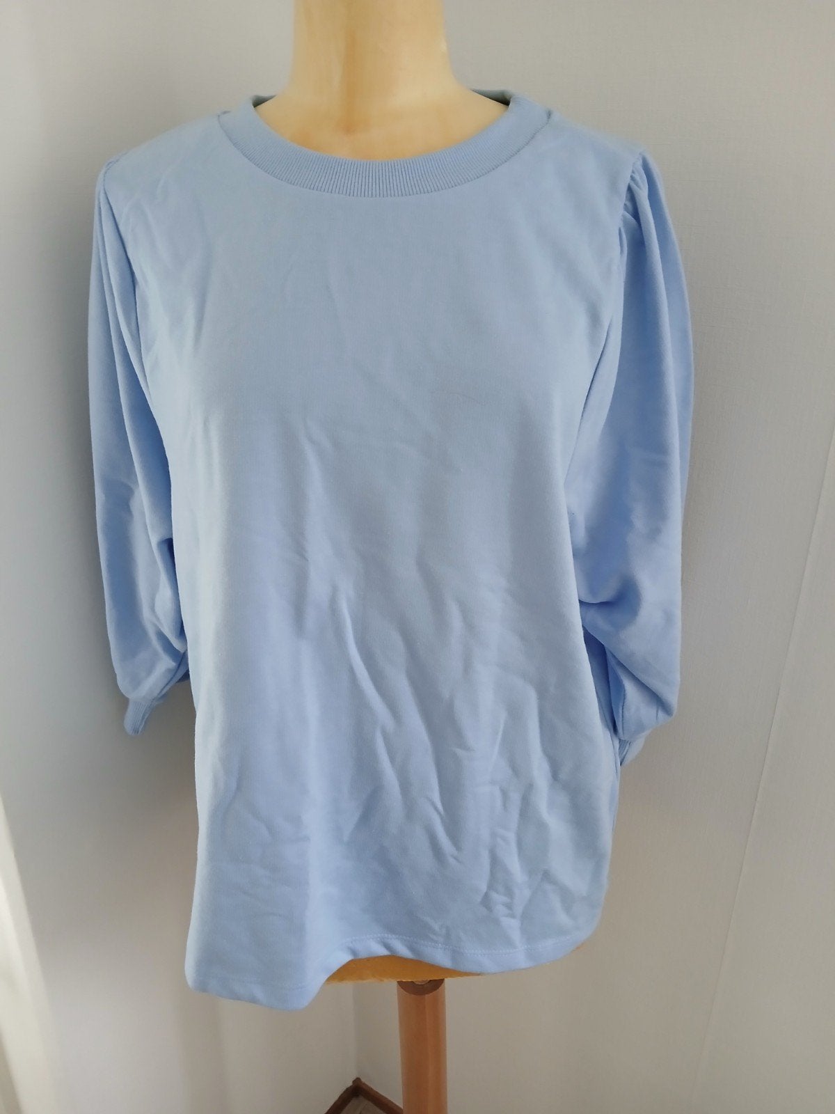 nieuwe trui pofmouw  mt 46 lichbl, Verzenden, Nieuw, Maat 46/48 (XL) of groter, Blauw