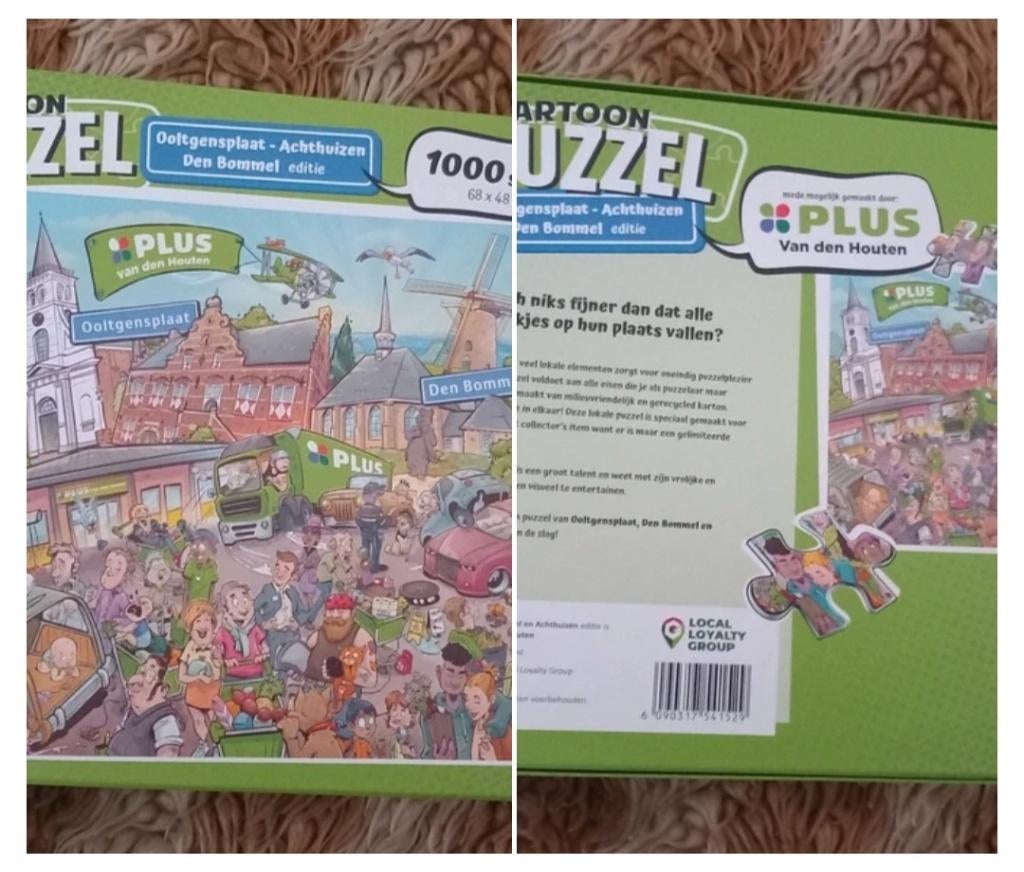 Cartoon puzzel Ooltgensplaat-Achthuizen-Den Bommel editie, Ophalen of Verzenden, 500 t/m 1500 stukjes