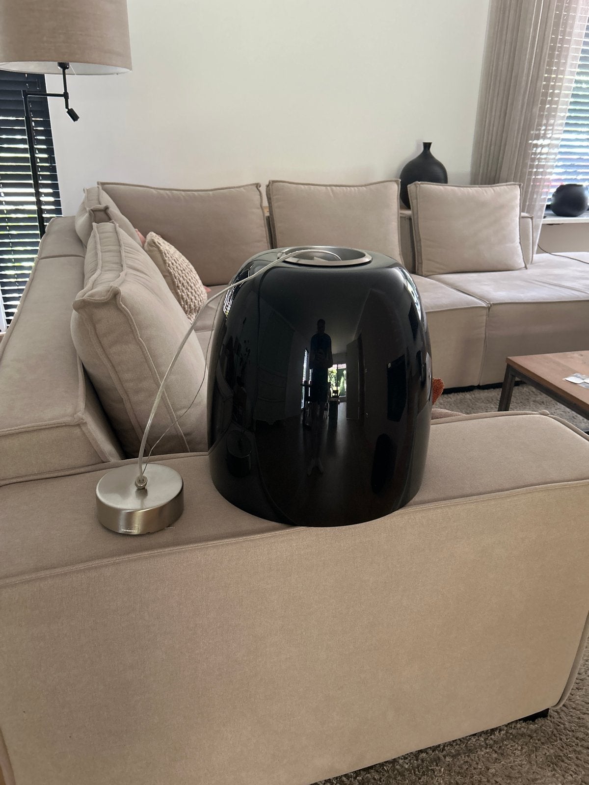 Prandina Notte hanglamp - Zwart/Wit/glas, Ophalen, Zo goed als nieuw, Glas, E27 (groot)