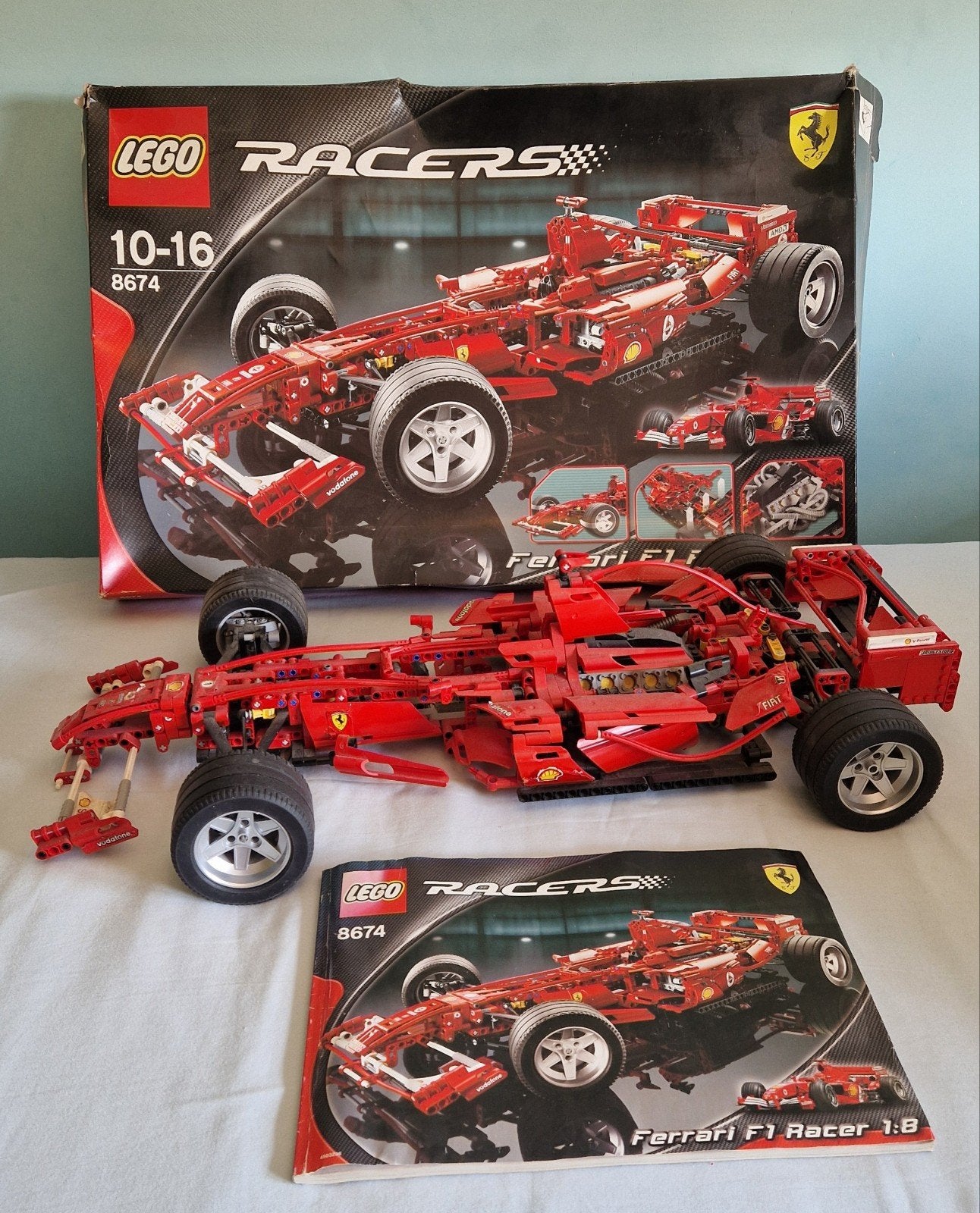 LEGO Racers 8674 Ferrari F1 Racer 1:8 - Compleet, Ophalen of Verzenden, Gebruikt, Overige merken