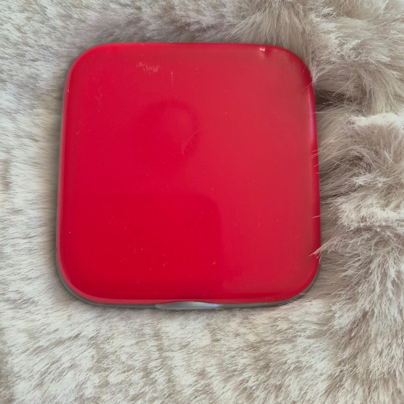 Rood/zwart compact spiegeltje - Zeer goede staat, Ophalen of Verzenden, Zo goed als nieuw, Vierkant