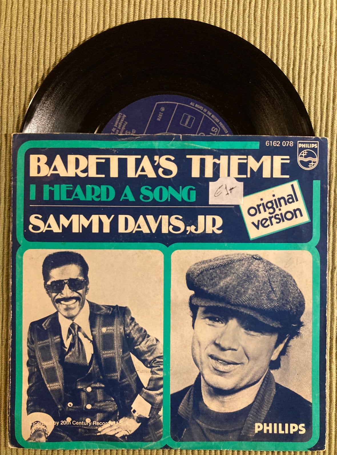 Vinyl single Sammy Davis jr. - Baretta’s Theme, Cd's en Dvd's, Gebruikt, 7 inch, Ophalen of Verzenden, Pop