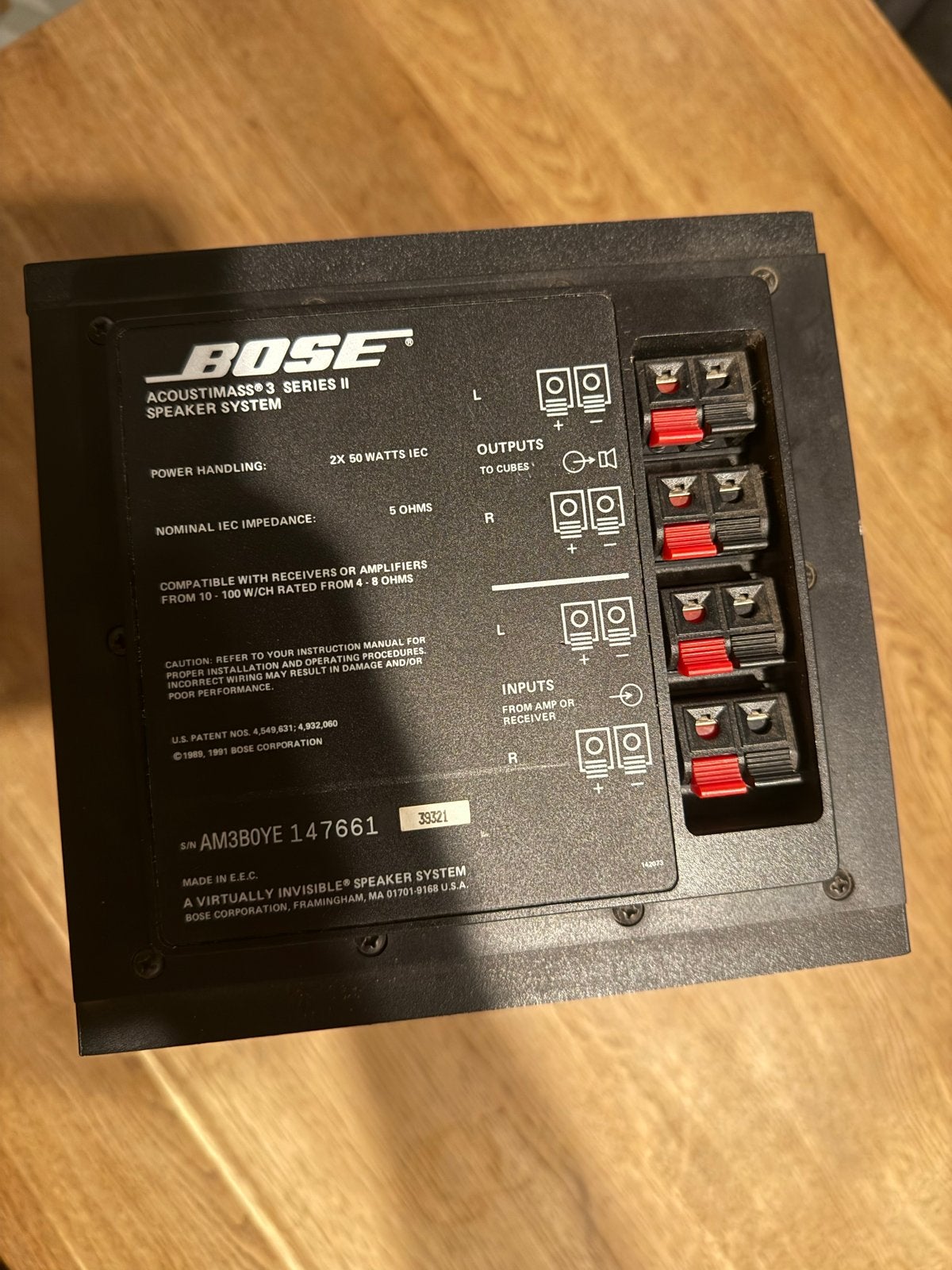 Bose Acoustimass 3 Series II Speaker Systeem Subwoofer