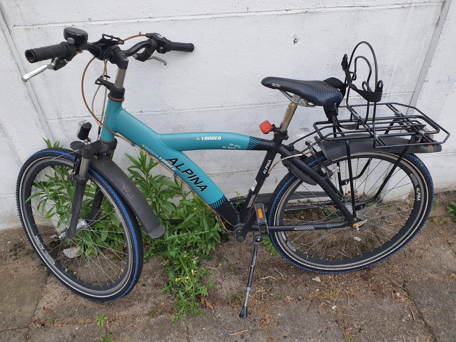 Alpina 26 inch fiets met bagagedrager, Gebruikt, Velgrem, Versnellingen, 50 tot 53 cm