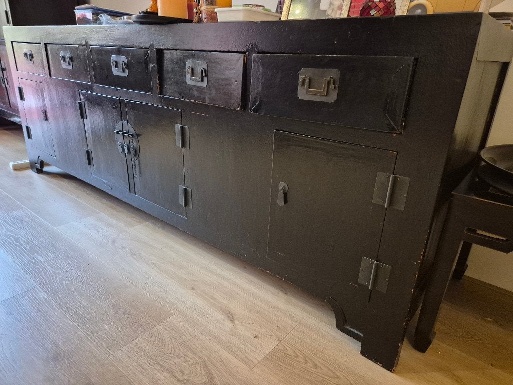 Chinees dressoir, Ophalen, Gebruikt, Met deur(en), 200 cm of meer