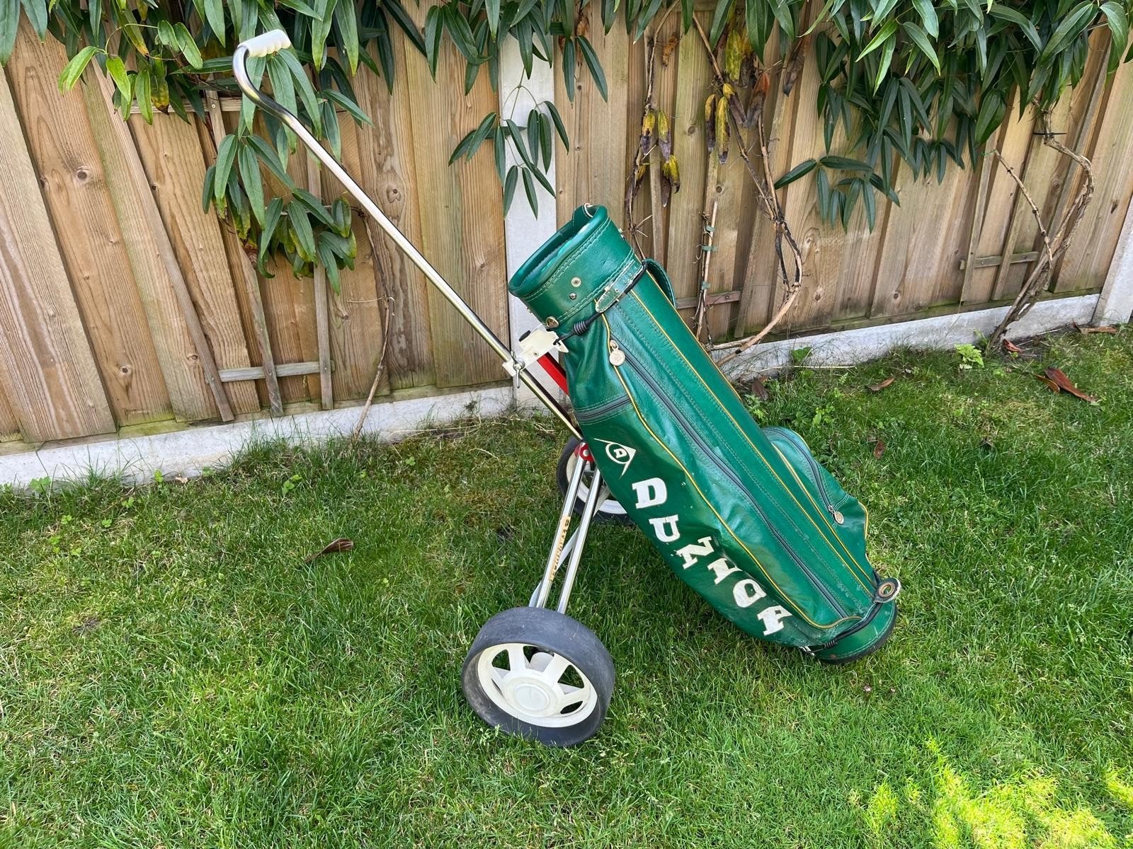 VINTAGE Golftas  eind jaren 80 DUNLOP, Ophalen, Gebruikt, Tas