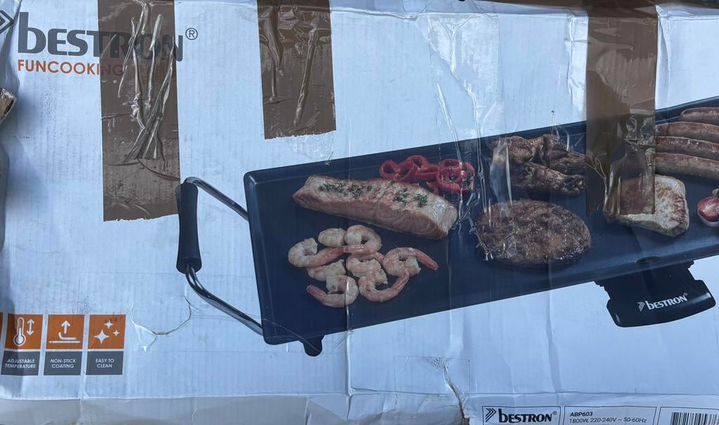 Bestron Electric XL Table Grill with Non-Stick Coating, Ophalen, Zo goed als nieuw